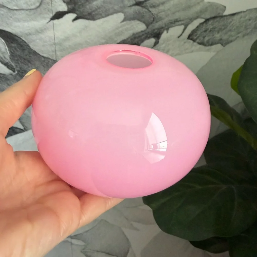 IKEA Vintage Pink Glass Decorative Orb Vase - by Barbro Wesslander & Pia Amsell